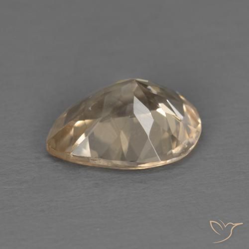 Morganite Doré léger naturelle En forme de poire, 0.85 ct, VS