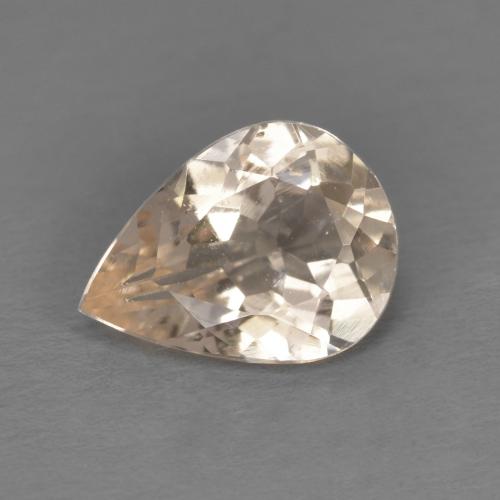 Morganite rose naturelle en forme de poire, 0,85 ct, VS