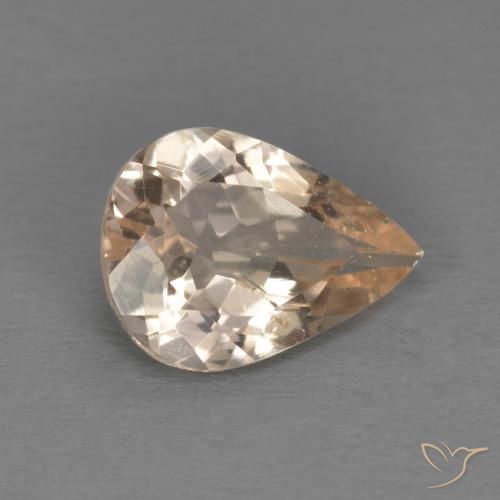 Morganite Rose moyen naturelle En forme de poire, 0.89 ct, VS