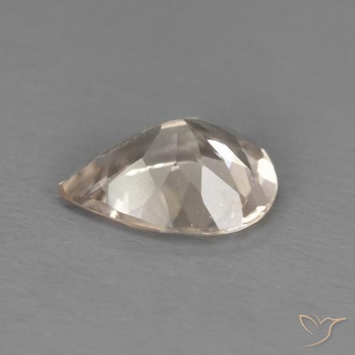 Morganite Saumon Rose naturelle En forme de poire, 0.76 ct, VS