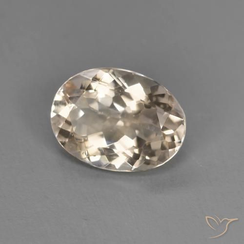 Morganite Doré léger naturelle ovale, 1.05 ct, VS