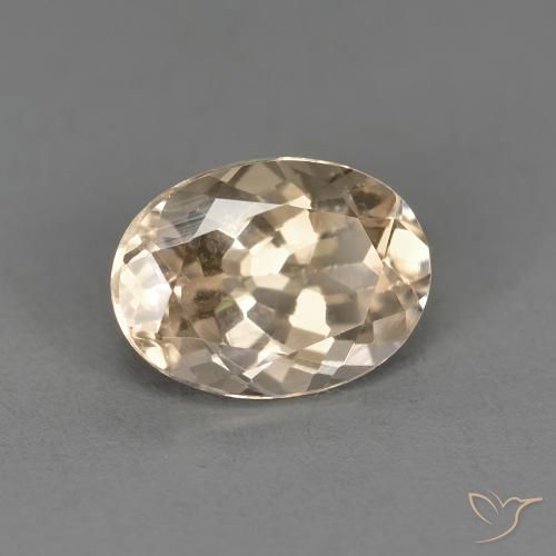 Morganite Doré léger naturelle ovale, 1.26 ct, VS