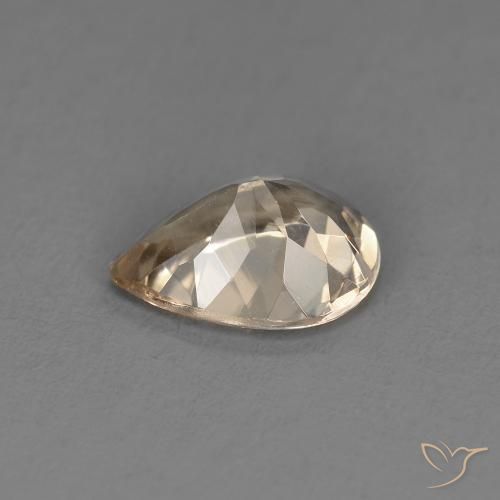 Morganite Doré léger naturelle En forme de poire, 0.84 ct, VS