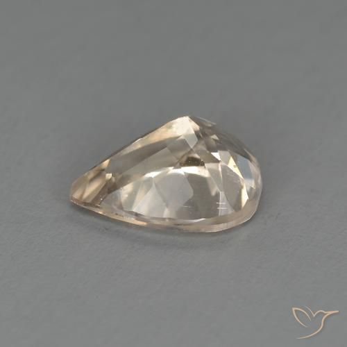 Morganite Doré léger naturelle En forme de poire, 0.95 ct, VS