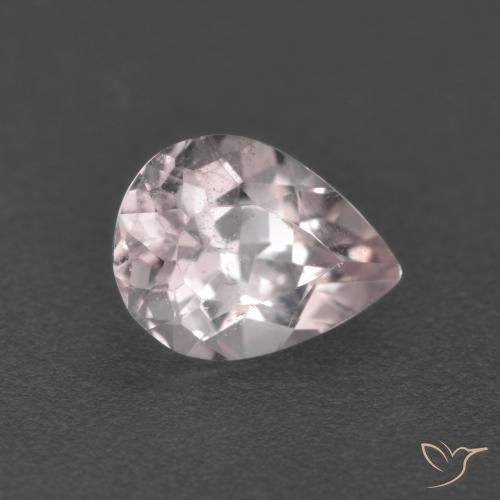 Morganite Rose très clair naturelle En forme de poire, 0.82 ct, VS-SI