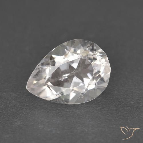 Morganite Rose très clair naturelle En forme de poire, 1.12 ct, VS-SI