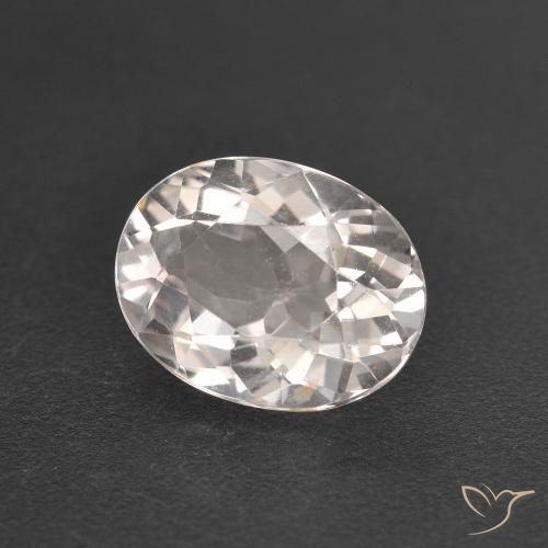 Morganite Rose très clair naturelle ovale, 1.35 ct, VVS