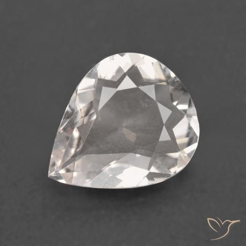 Morganite Rose très clair naturelle En forme de poire, 1.63 ct, VS