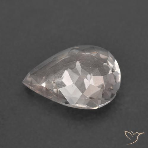 Morganite Rose très clair naturelle En forme de poire, 1.63 ct, VS