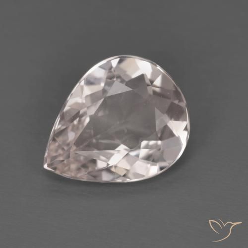 Morganite Rose clair naturelle En forme de poire, 1.17 ct, VVS