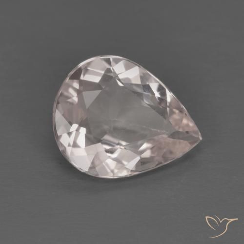 Morganite Rose clair naturelle En forme de poire, 1.17 ct, VVS