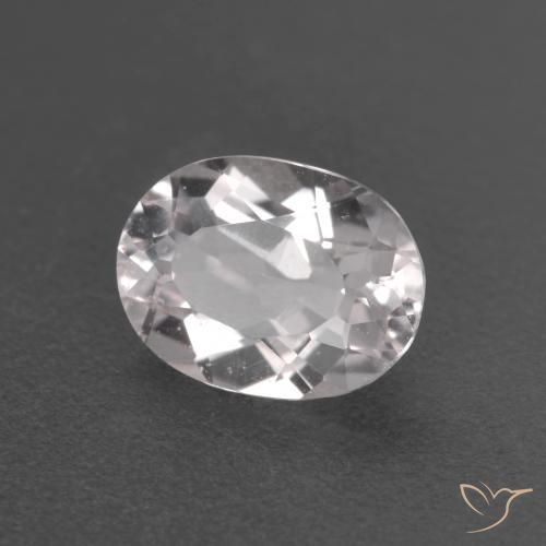 Morganite Rose clair naturelle ovale, 0.80 ct, VS