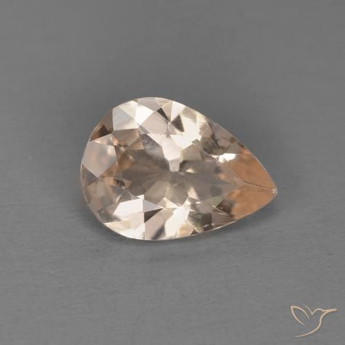 Morganite Rose moyen naturelle En forme de poire, 0.72 ct, VS