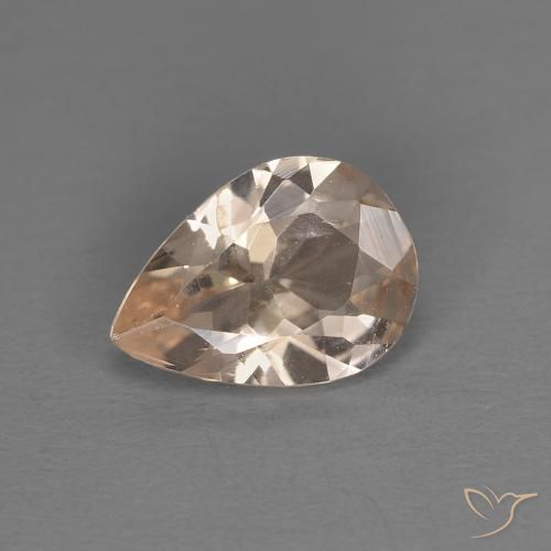Morganite Rose moyen naturelle En forme de poire, 0.72 ct, VS
