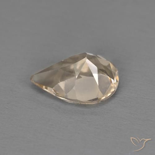 Morganite Doré léger naturelle En forme de poire, 0.98 ct, VS