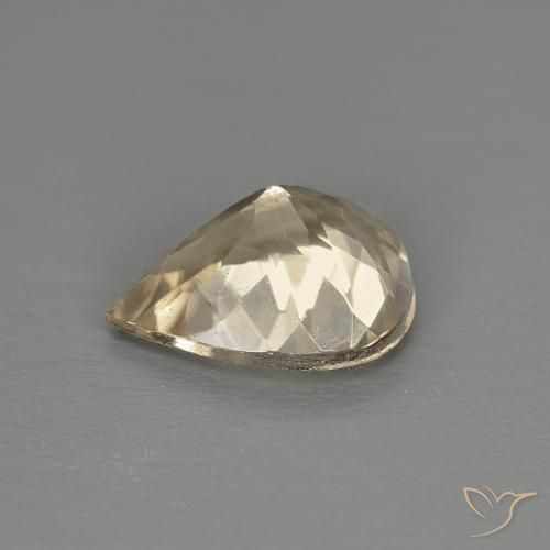 Morganite Doré léger naturelle En forme de poire, 0.82 ct, VS-SI