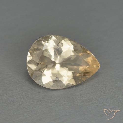 Morganite Doré léger naturelle En forme de poire, 0.86 ct, VS
