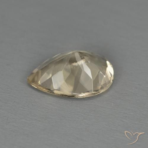 Morganite Doré léger naturelle En forme de poire, 0.86 ct, VS