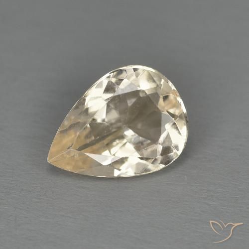 1.00ct Naturel Doré léger Morganite, En forme de poire, VS