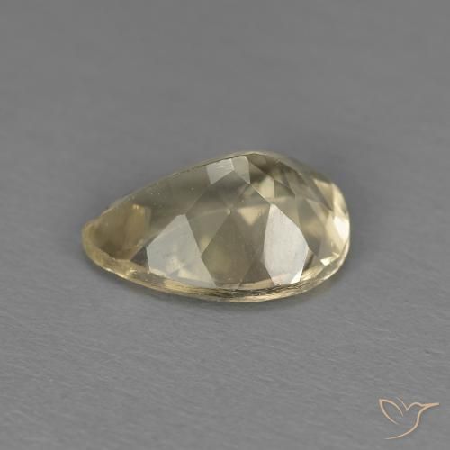 Morganite Doré léger naturelle En forme de poire, 0.99 ct, VS
