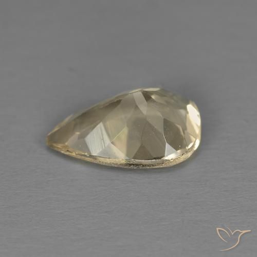 Morganite Doré léger naturelle En forme de poire, 0.90 ct, VS