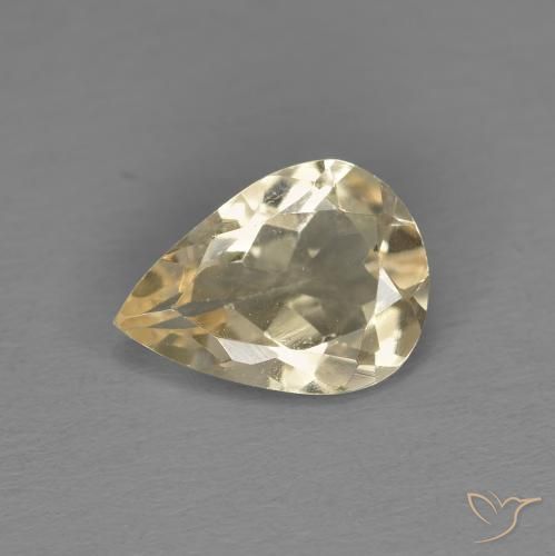 Morganite Doré léger naturelle En forme de poire, 0.79 ct, VS