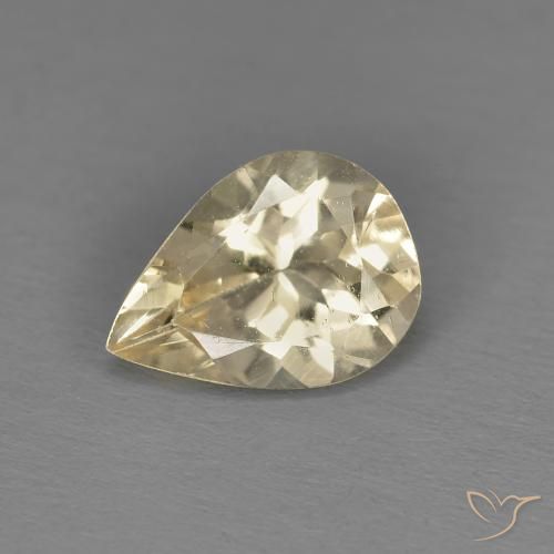Morganite Doré léger naturelle En forme de poire, 0.89 ct, VS