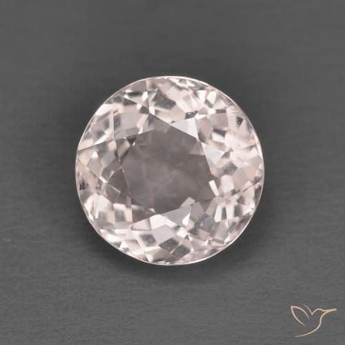 Morganite Rose clair naturelle Coupe roude, 1.82 ct, VVS-VS