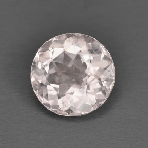 Morganite rose naturelle coupe roude, 1,53 ct, VVS-VS
