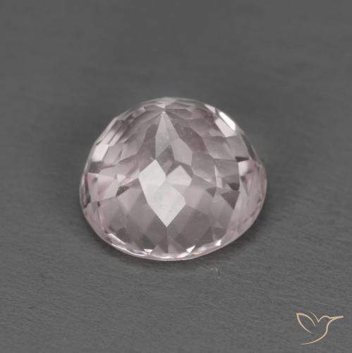 Morganite rose naturelle coupe roude, 1,63 ct, VS
