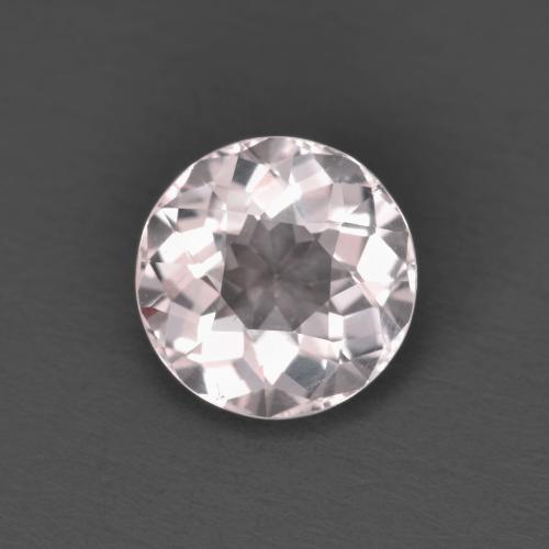 Morganite rose naturelle coupe roude, 1,33 ct, VVS-VS