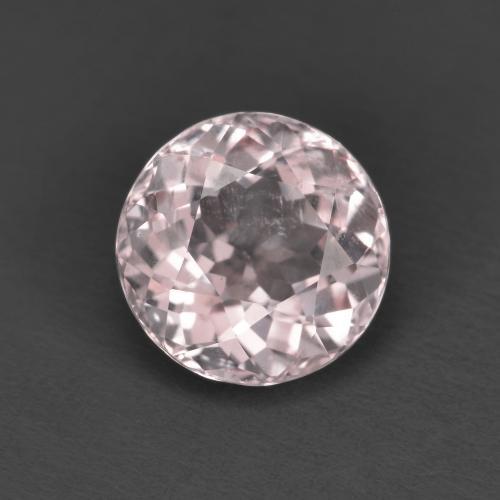 Morganite rose naturelle coupe roude, 1,60 ct, VS