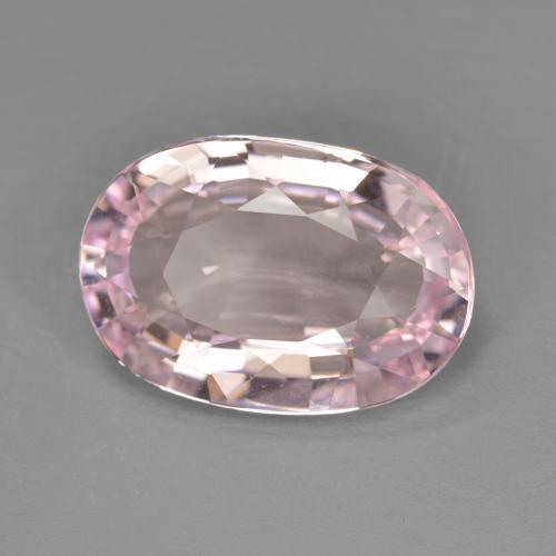 Morganite Rose bubblegum très clair naturelle Coupe ovale, 6.14 ct, VVS
