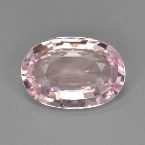Morganite Rose bubblegum très clair naturelle Coupe ovale, 6.14 ct, VVS