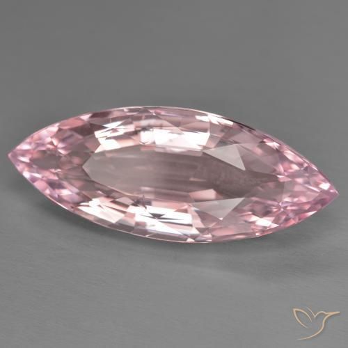 Morganite Rose bubblegum léger naturelle Marquise, 13.37 ct, VS