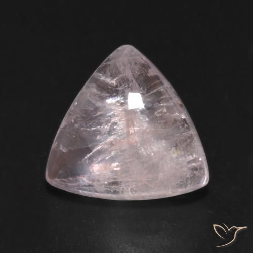Morganite Rose moyen-léger naturelle Trillion, 3.68 ct, Translucide