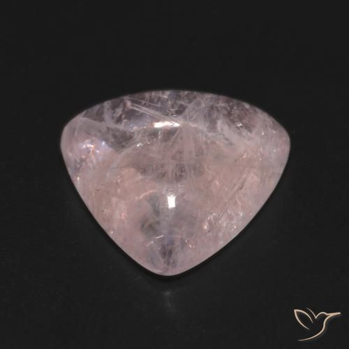 Morganite Rose moyen-léger naturelle Trillion, 3.68 ct, Translucide