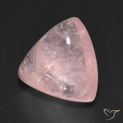 Morganite Rose corail naturelle Trillion, 4.53 ct, Translucide