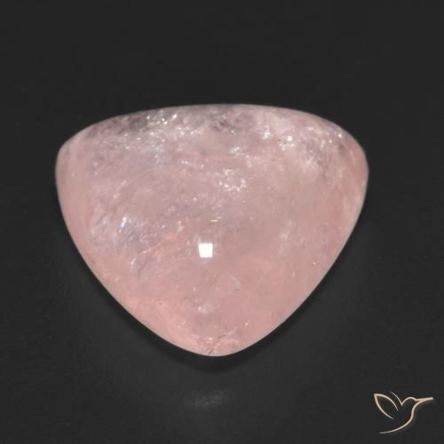 Morganite Rose corail naturelle Trillion, 4.53 ct, Translucide