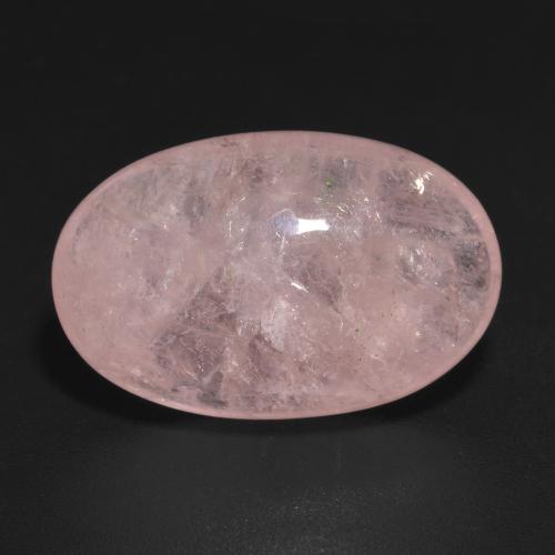 Morganite rose moyen naturelle coupe ovale, 13,64 ct, translucide