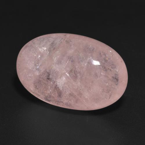 Morganite rose moyen naturelle coupe ovale, 13,64 ct, translucide
