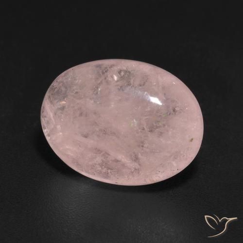 Morganite Rose corail naturelle ovale, 5.66 ct, Translucide