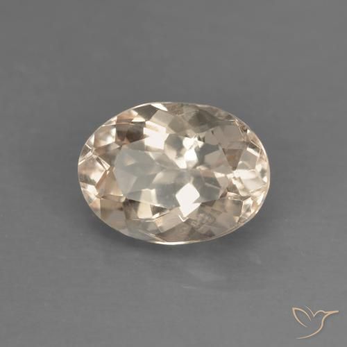 Morganite Saumon Rose naturelle ovale, 1.08 ct, VVS-VS