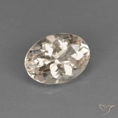 Morganite Saumon Rose naturelle ovale, 1.03 ct, VVS-VS