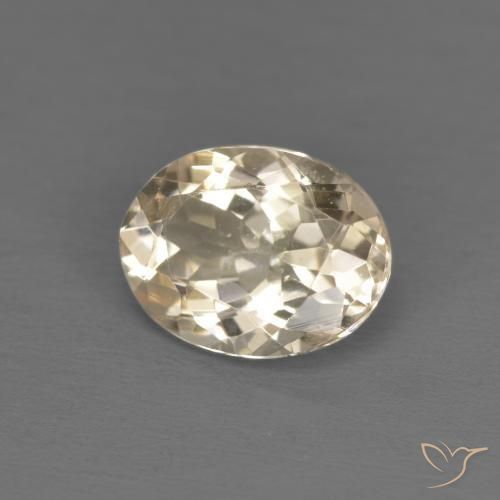 Morganite Doré léger naturelle ovale, 1.09 ct, VVS-VS