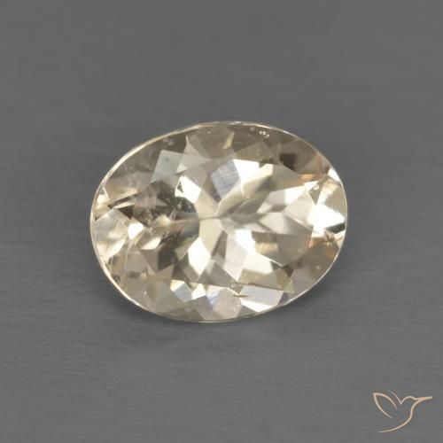 Morganite Crème naturelle ovale, 1.28 ct, VS