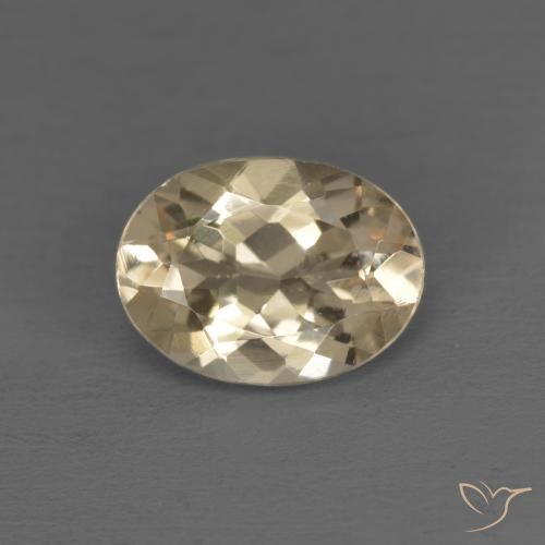 1.02ct Naturel Doré léger Morganite, ovale, VVS-VS