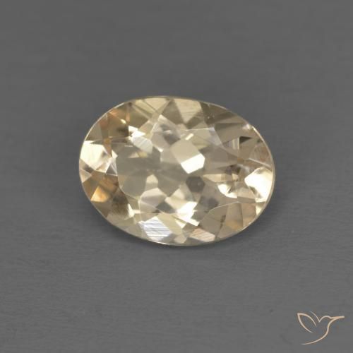 Morganite Doré léger naturelle ovale, 1.02 ct, VVS-VS