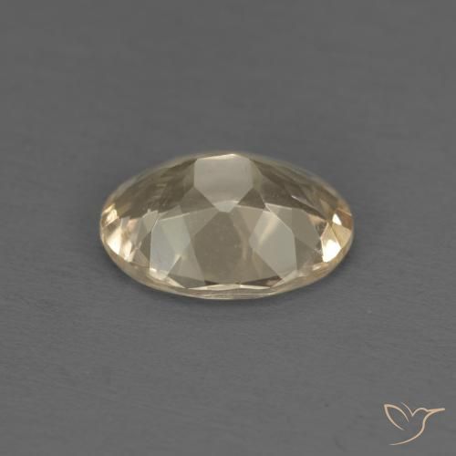 Morganite Doré léger naturelle ovale, 1.02 ct, VVS-VS