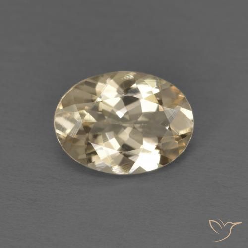 0.96ct Naturel Doré léger Morganite, ovale, VVS-VS